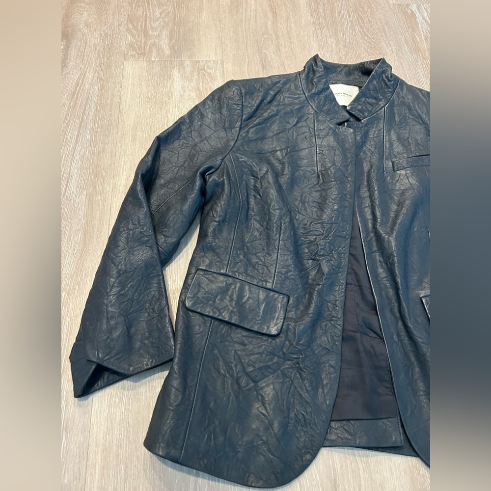 Crinkle Authentic Leather Blazer - image 8